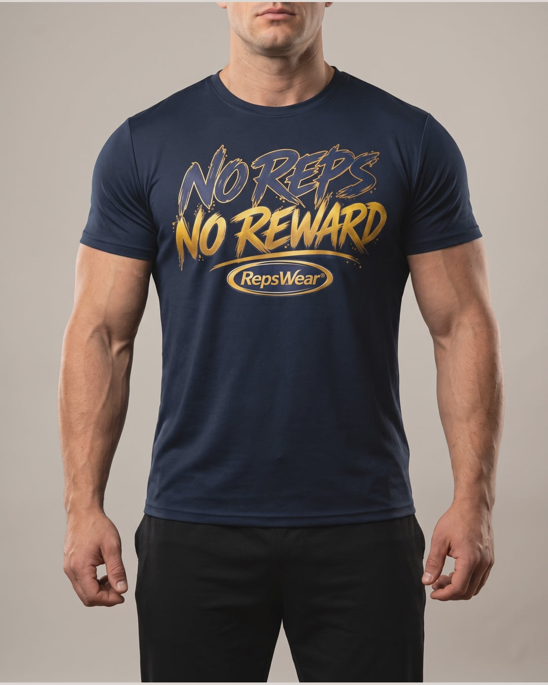 360-degree view of the No Reps, No Rewards R.E.P.S. Performance Tee