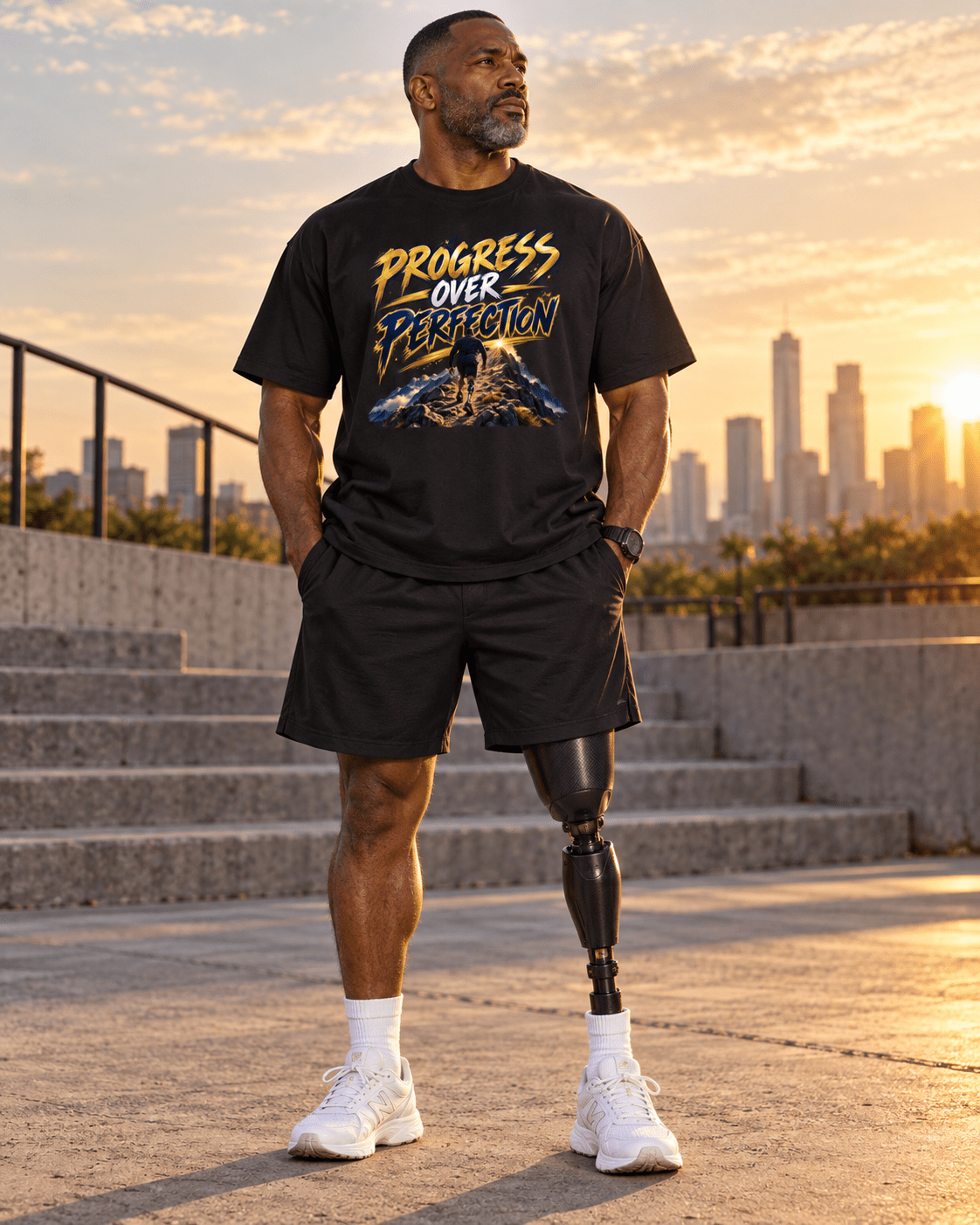 Progress Over Perfection Oversized Heavyweight Tee - R.E.P.S. Apparel by Travis Sanders