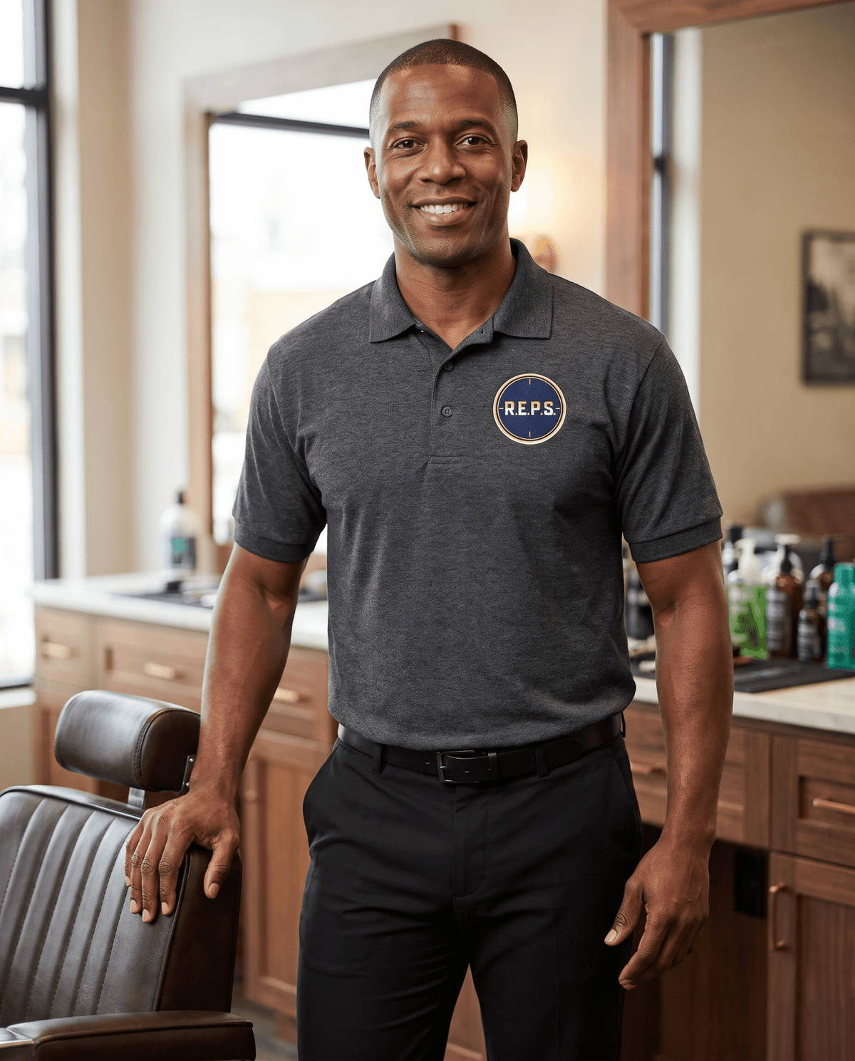 R.E.P.S. Performance Polo – Dark Heather - R.E.P.S. Apparel by Travis Sanders