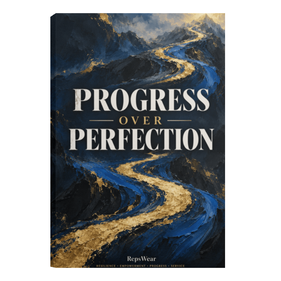Progress Over Perfection Canvas Wall Art - R.E.P.S. Apparel by Travis Sanders