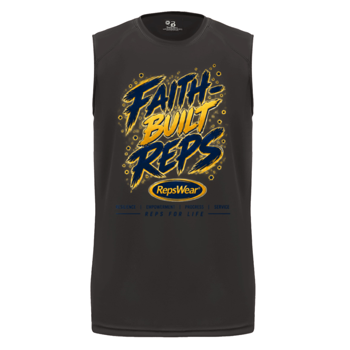 Faith-Built Reps Sleeveless Performance Tee - R.E.P.S. Apparel by Travis Sanders