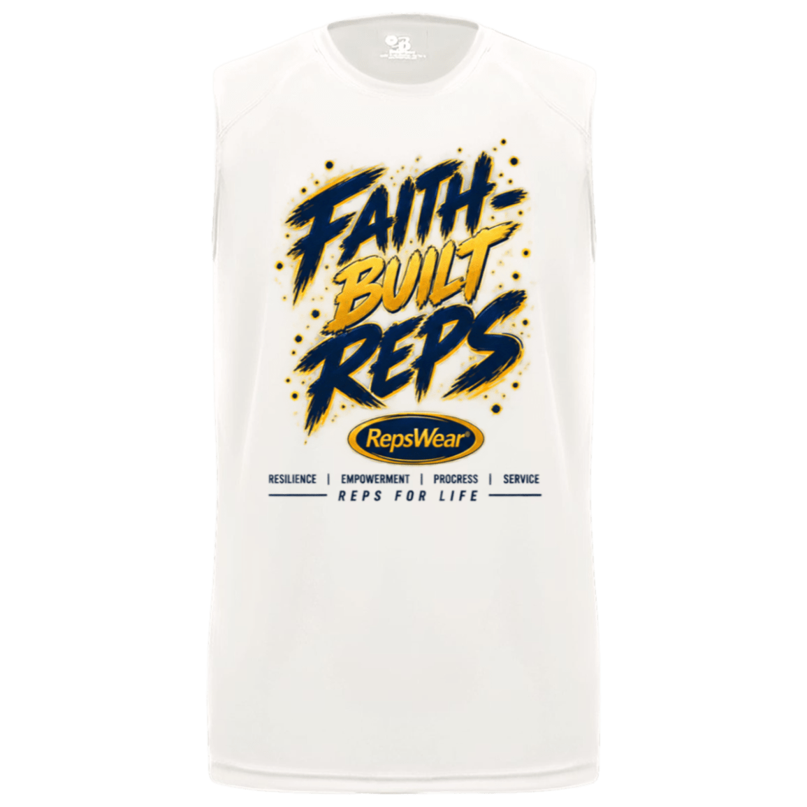 Faith-Built Reps Sleeveless Performance Tee - R.E.P.S. Apparel by Travis Sanders