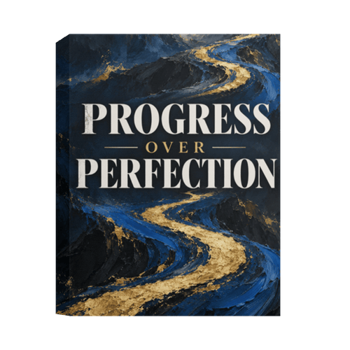 Progress Over Perfection Canvas Wall Art - R.E.P.S. Apparel by Travis Sanders